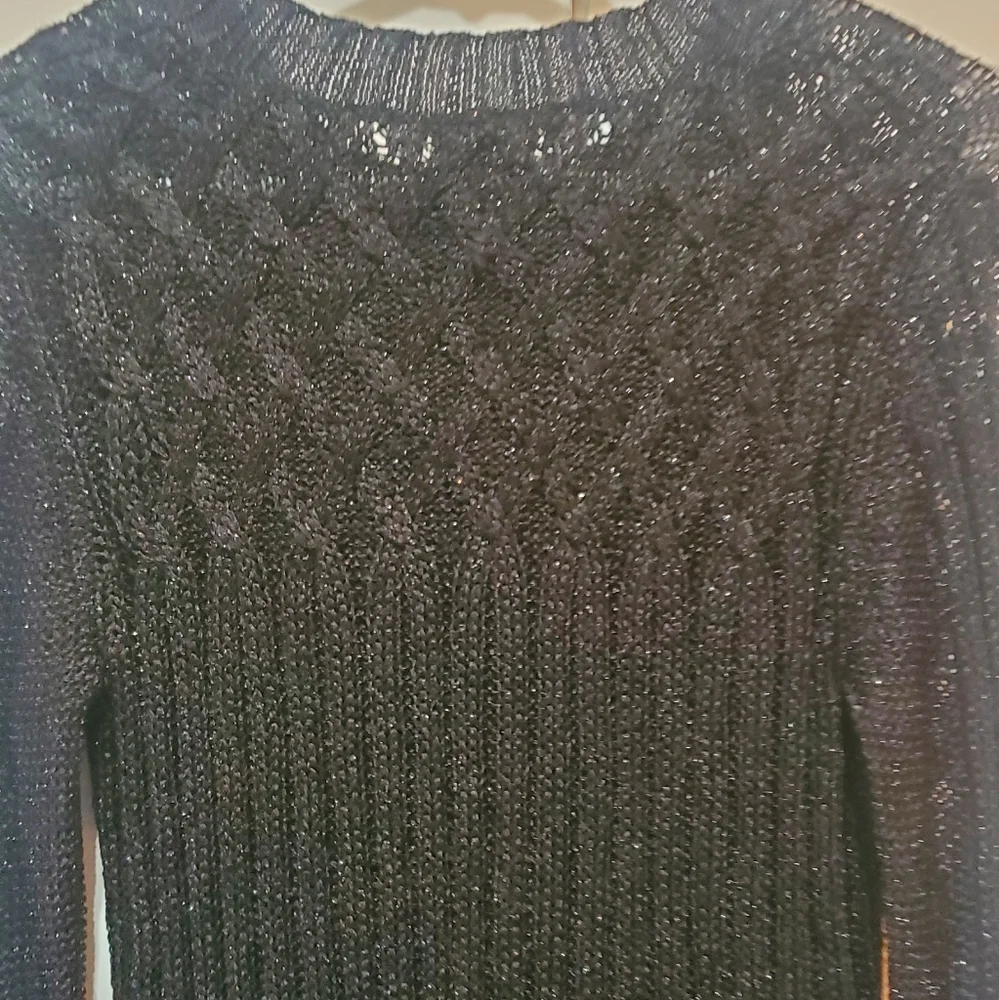 Tory Burch black knit size small womens sweater - Picture 5 of 8